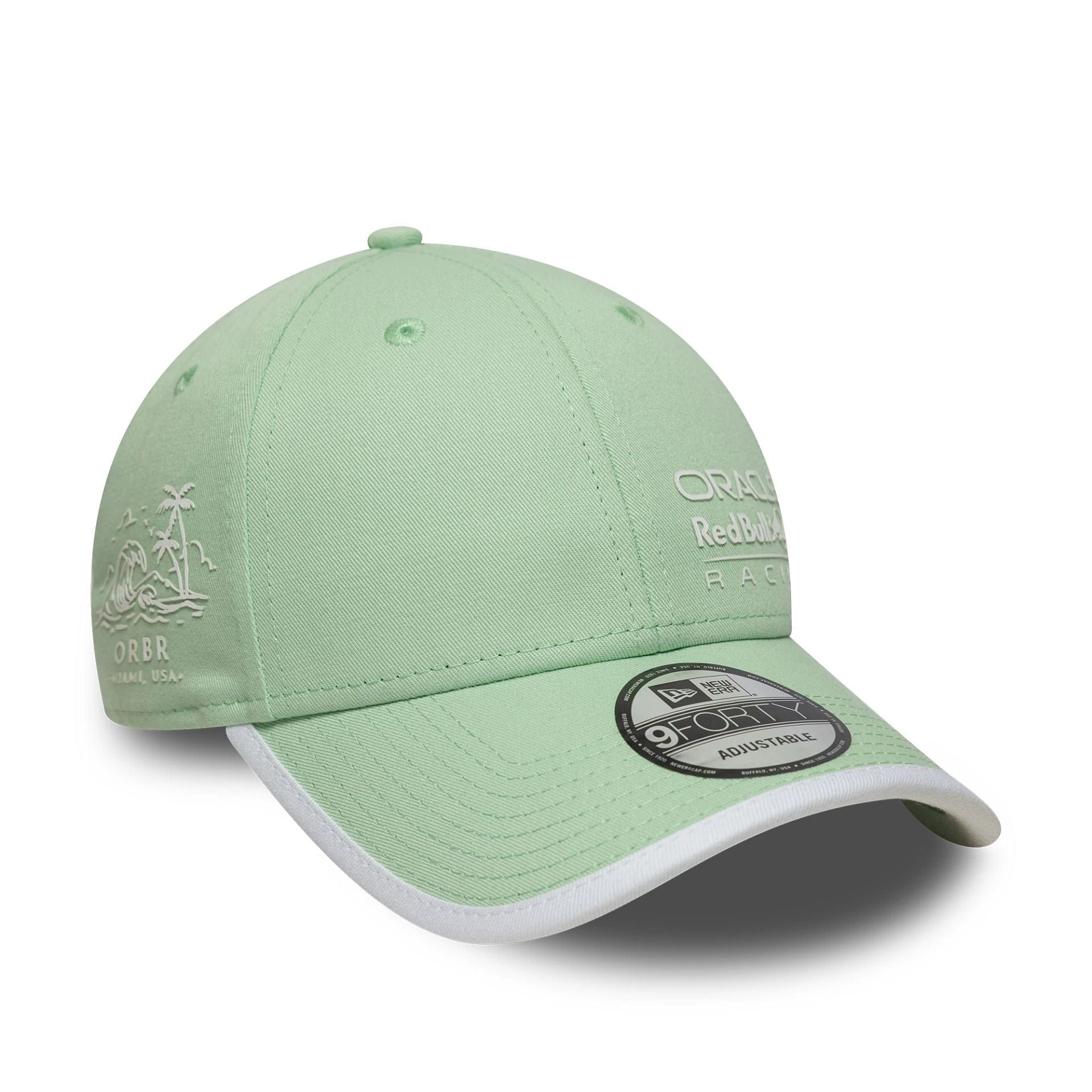 This is a Red Bull Racing Miami Race Special Pastel Green 9FORTY Adjustable Cap 1