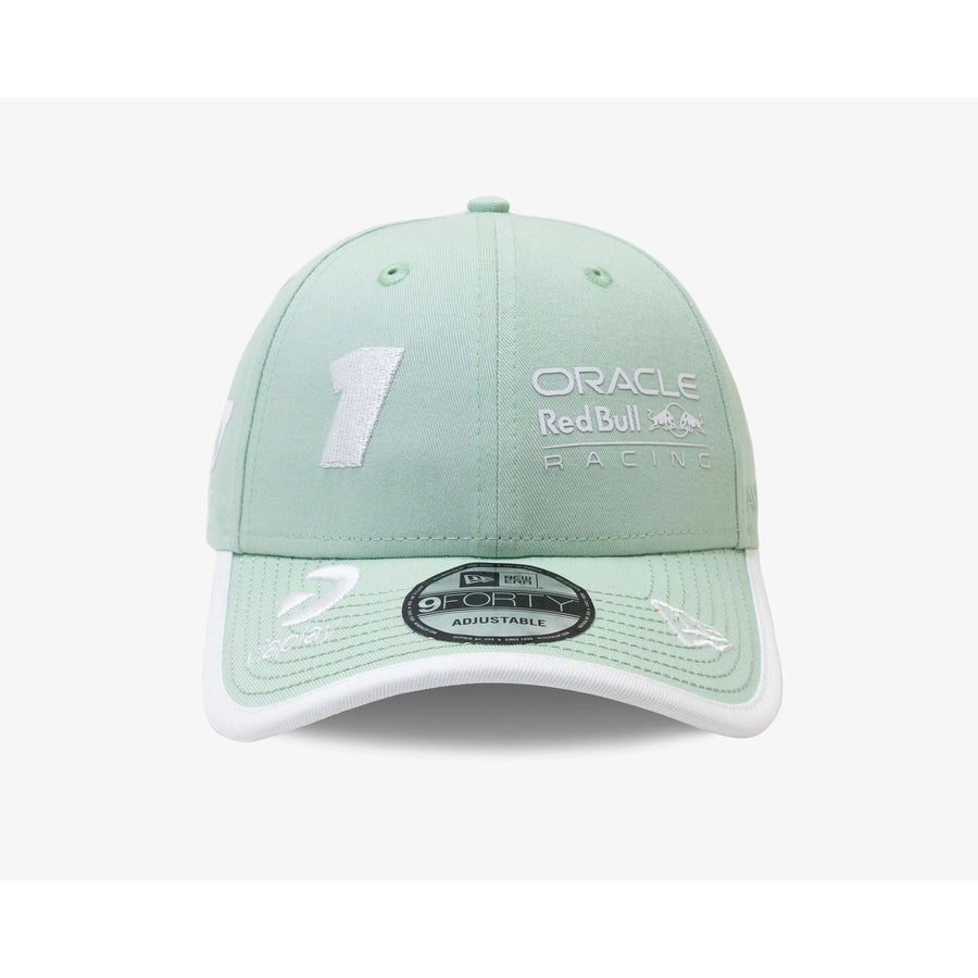 This is a Red Bull Racing Max Verstappen Miami Race Special Pastel Green 9FORTY Adjustable Cap 8