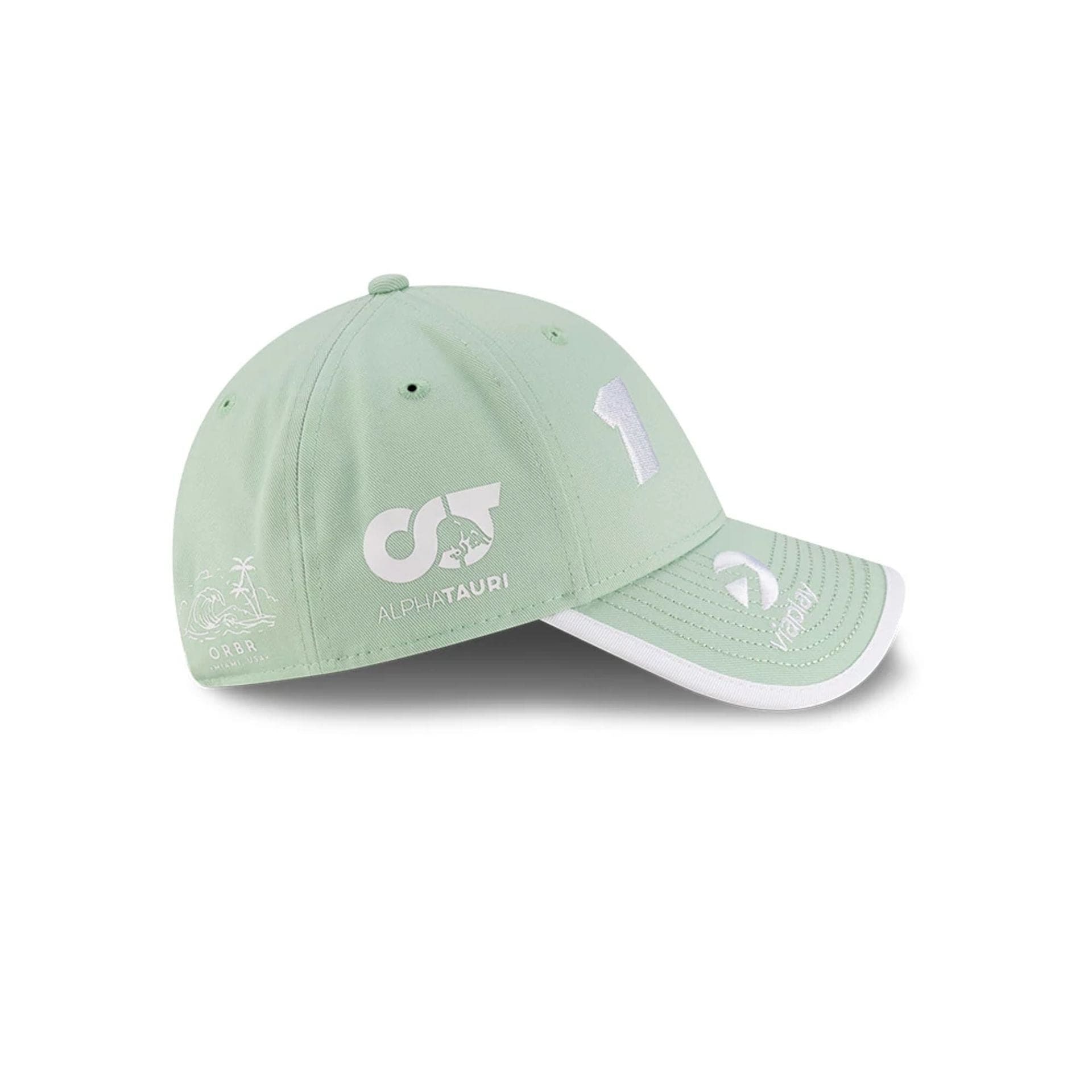 This is a Red Bull Racing Max Verstappen Miami Race Special Pastel Green 9FORTY Adjustable Cap 4