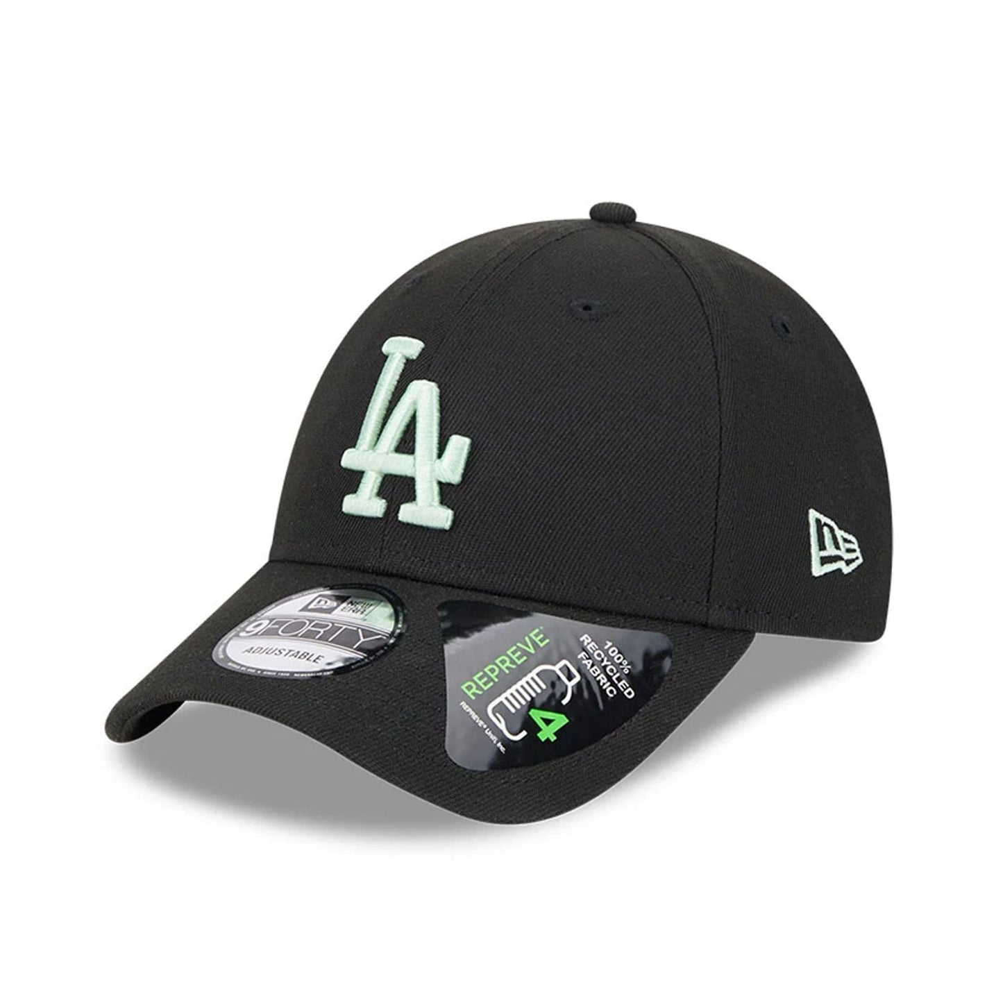 This is a LA Dodgers Repreve® MLB Peppermint Black 9FORTY Adjustable Cap 1