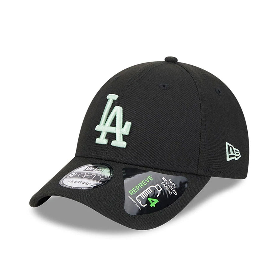 This is a LA Dodgers Repreve® MLB Peppermint Black 9FORTY Adjustable Cap 1