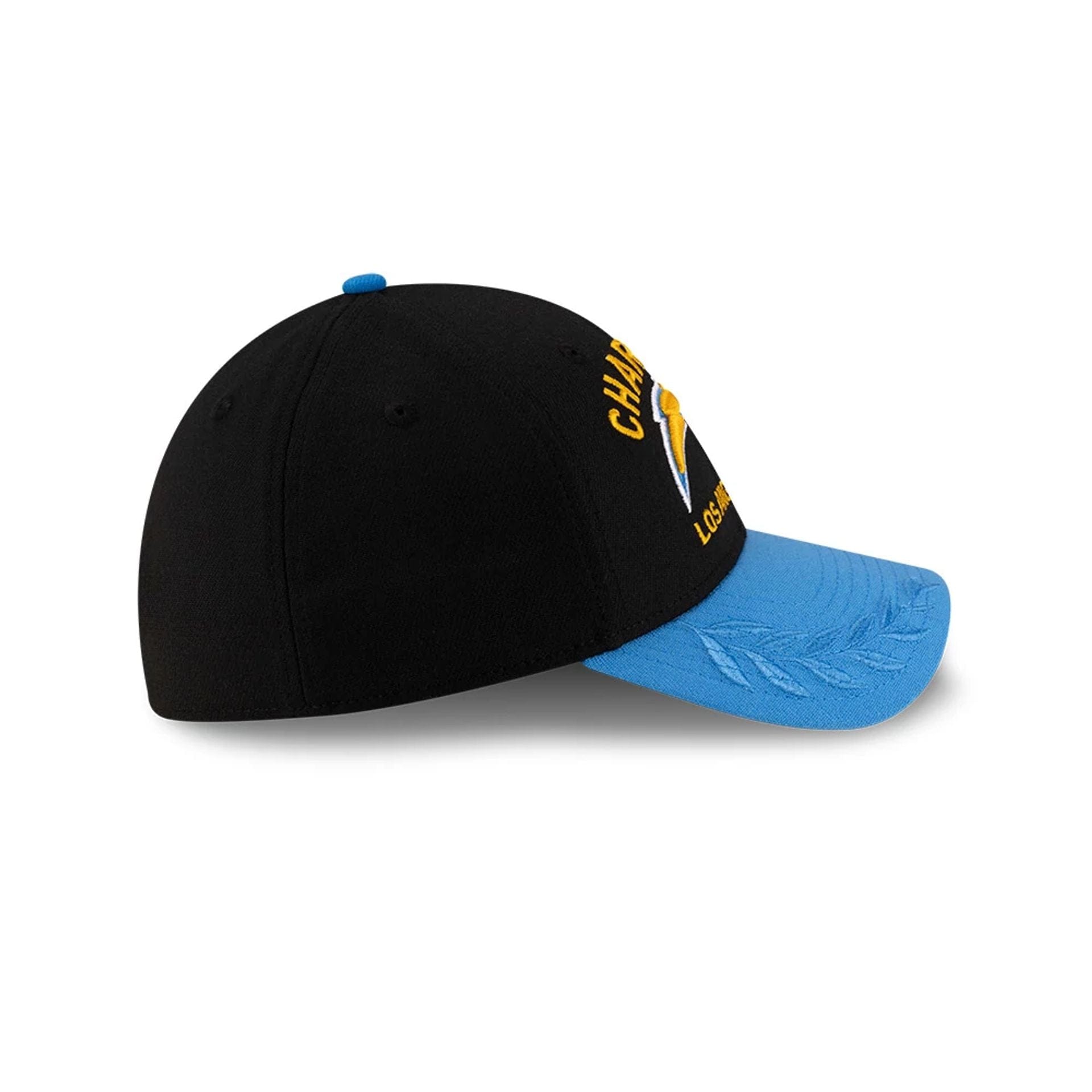 This is a LA Chargers NFL Draft 2025 Black 39THIRTY Stretch Fit Cap 6