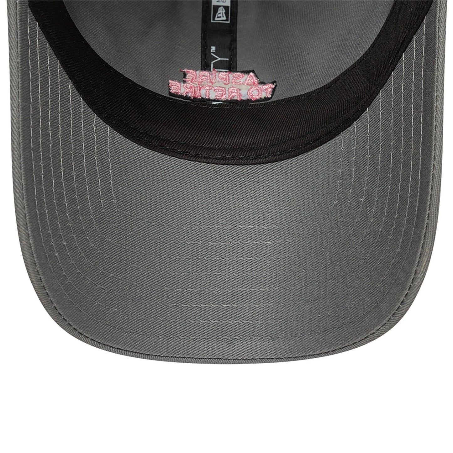 This is a New Era Aspire To Retire Slogan Grey 9TWENTY Adjustable Cap 5