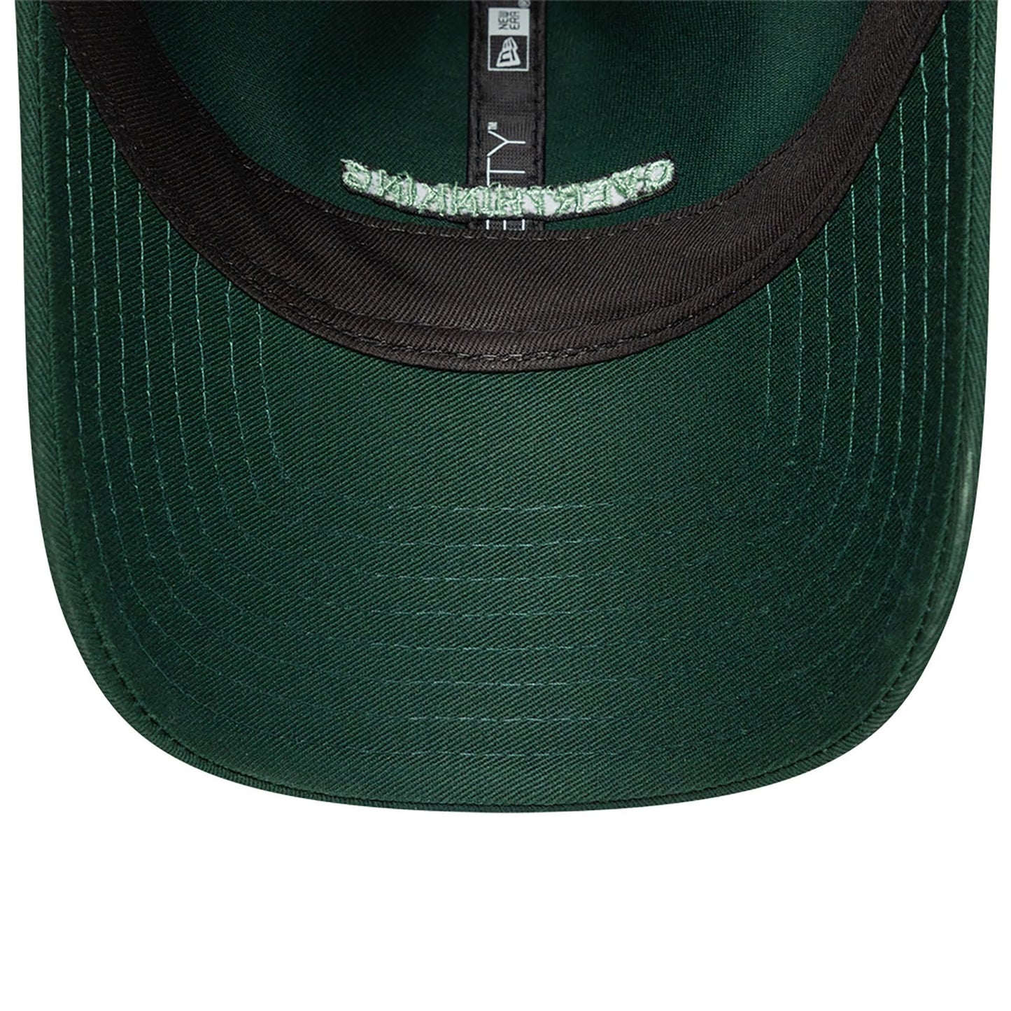 This is a New Era Overthinking Slogan Dark Green 9TWENTY Adjustable Cap 5