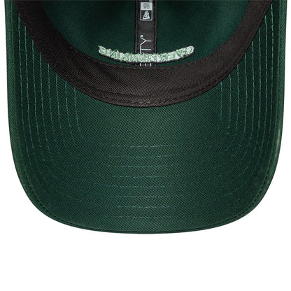 This is a New Era Overthinking Slogan Dark Green 9TWENTY Adjustable Cap 5
