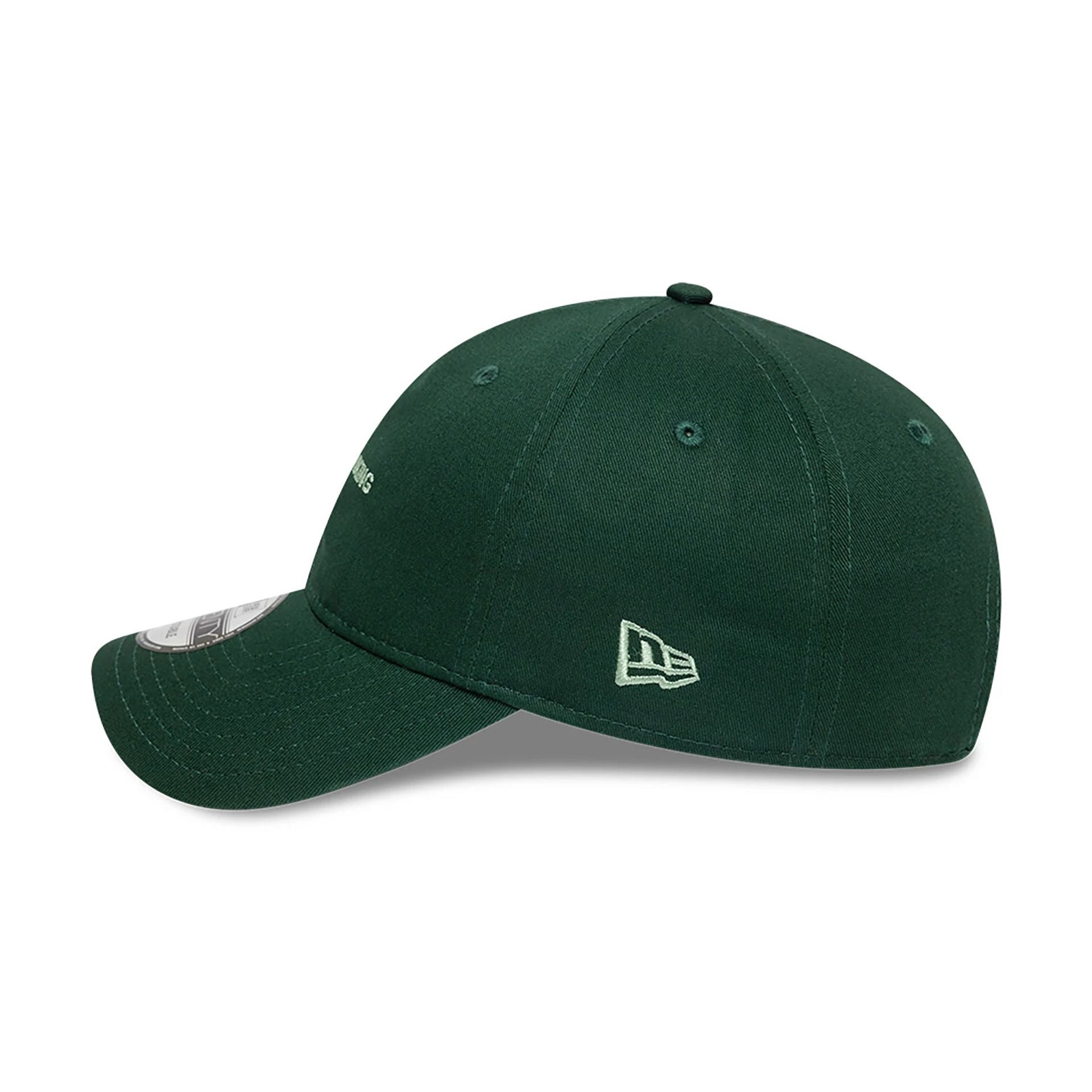 This is a New Era Overthinking Slogan Dark Green 9TWENTY Adjustable Cap 7