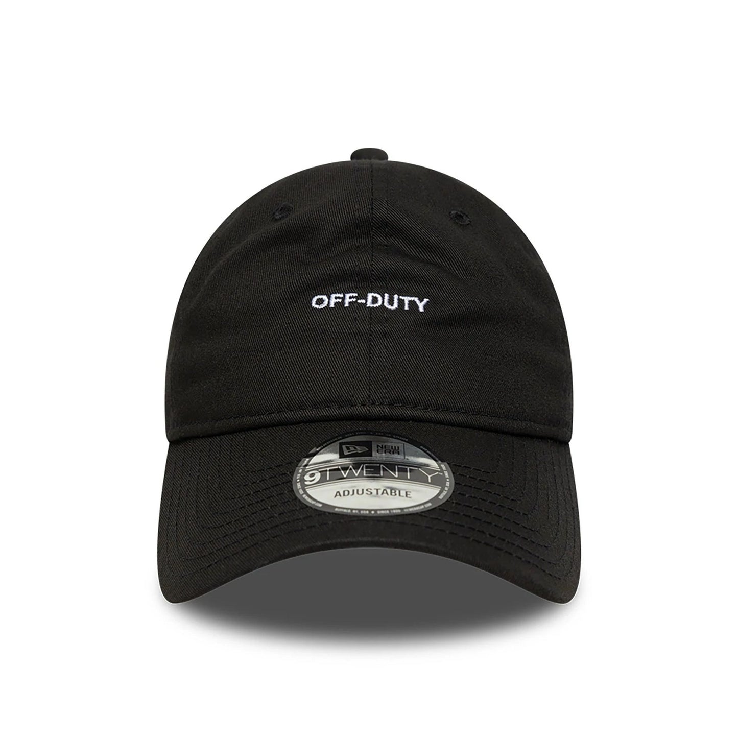 This is a New Era Off-Duty Slogan Black 9TWENTY Adjustable Cap 2