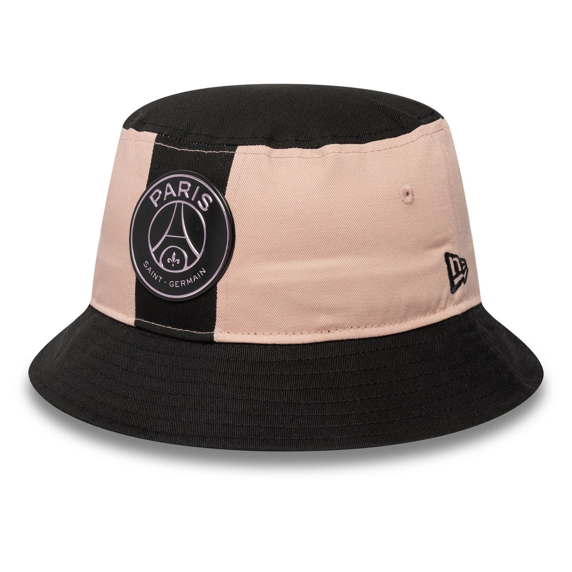 This is a Paris Saint-Germain Contrast Crown Black Bucket Hat 1