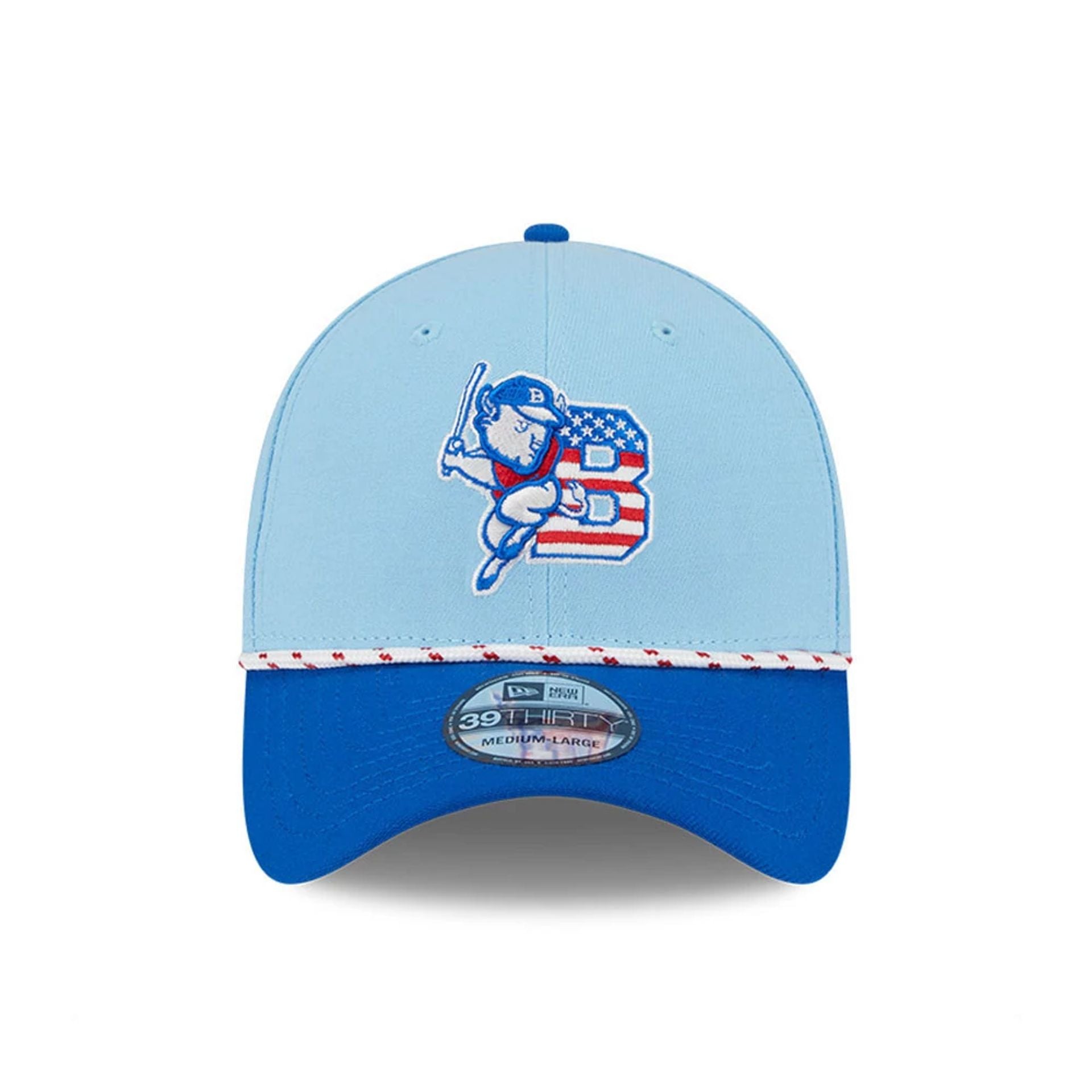 This is a Buffalo Bisons MiLB 4th Of July Blue 39THIRTY Stretch Fit Cap 3
