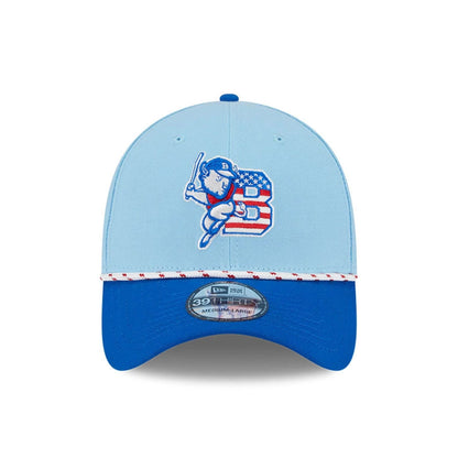This is a Buffalo Bisons MiLB 4th Of July Blue 39THIRTY Stretch Fit Cap 3