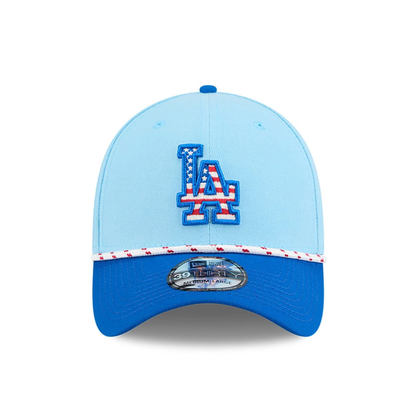 This is a LA Dodgers MLB 4th Of July Blue 39THIRTY Stretch Fit Cap 3