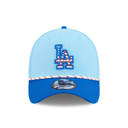 This is a LA Dodgers MLB 4th Of July Blue 39THIRTY Stretch Fit Cap 3