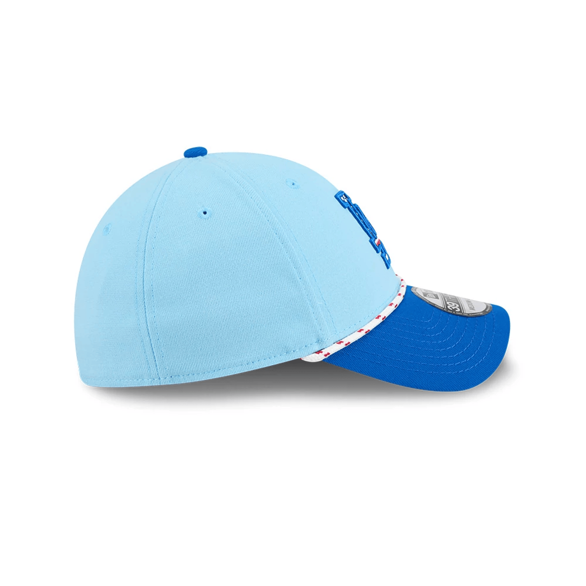 This is a LA Dodgers MLB 4th Of July Blue 39THIRTY Stretch Fit Cap 6