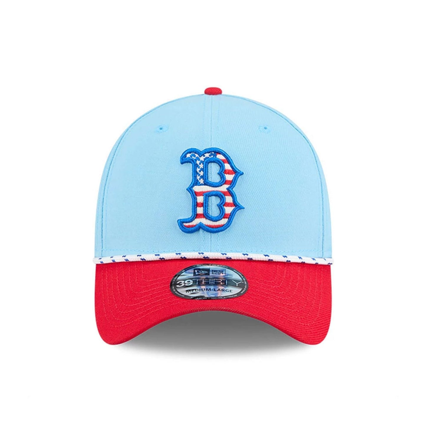 This is a Boston Red Sox MLB 4th Of July Blue 39THIRTY Stretch Fit Cap 3