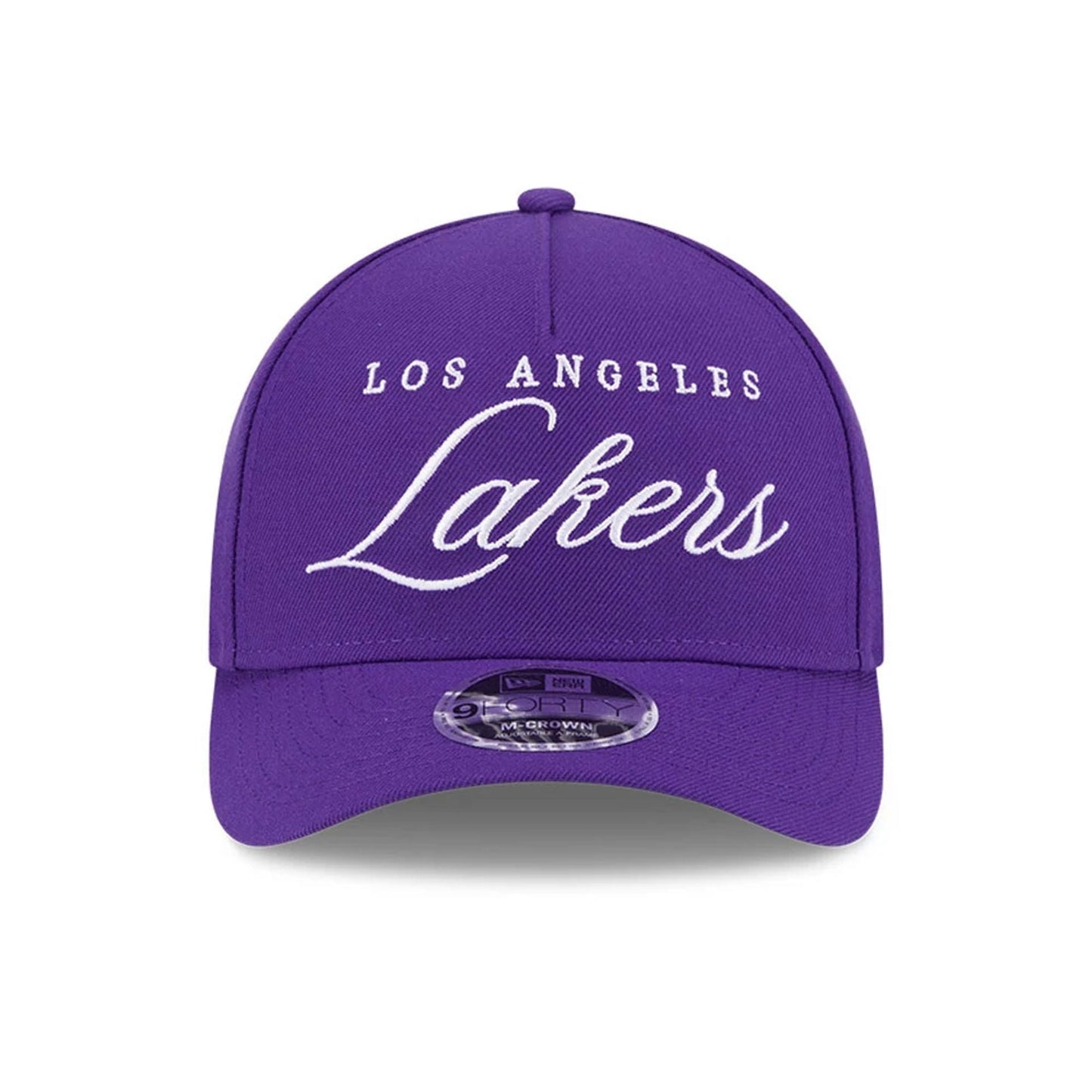 This is a LA Lakers NBA Draft 2025 Purple 9FORTY M-Crown A-Frame Adjustable Cap 4
