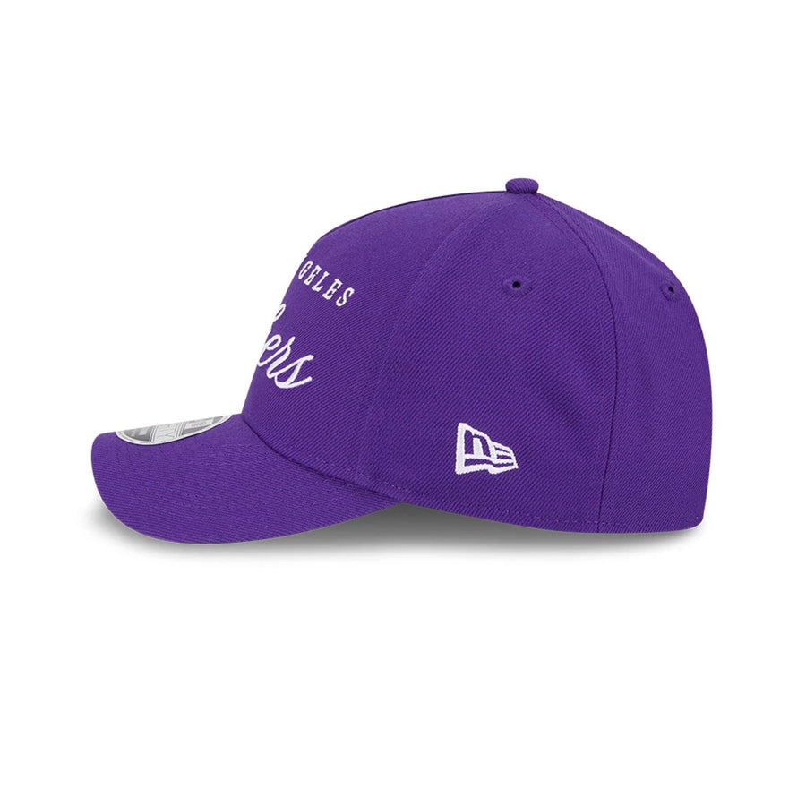 This is a LA Lakers NBA Draft 2025 Purple 9FORTY M-Crown A-Frame Adjustable Cap 6