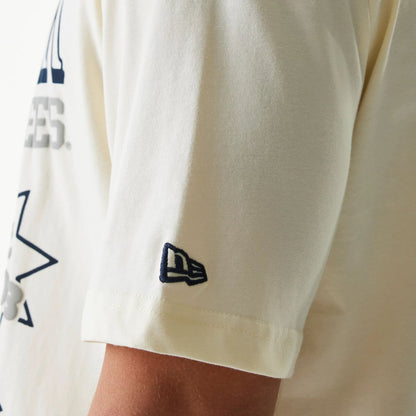 The Male model is wearing New York Yankees MLB Sport Classic Cream T-Shirt 5