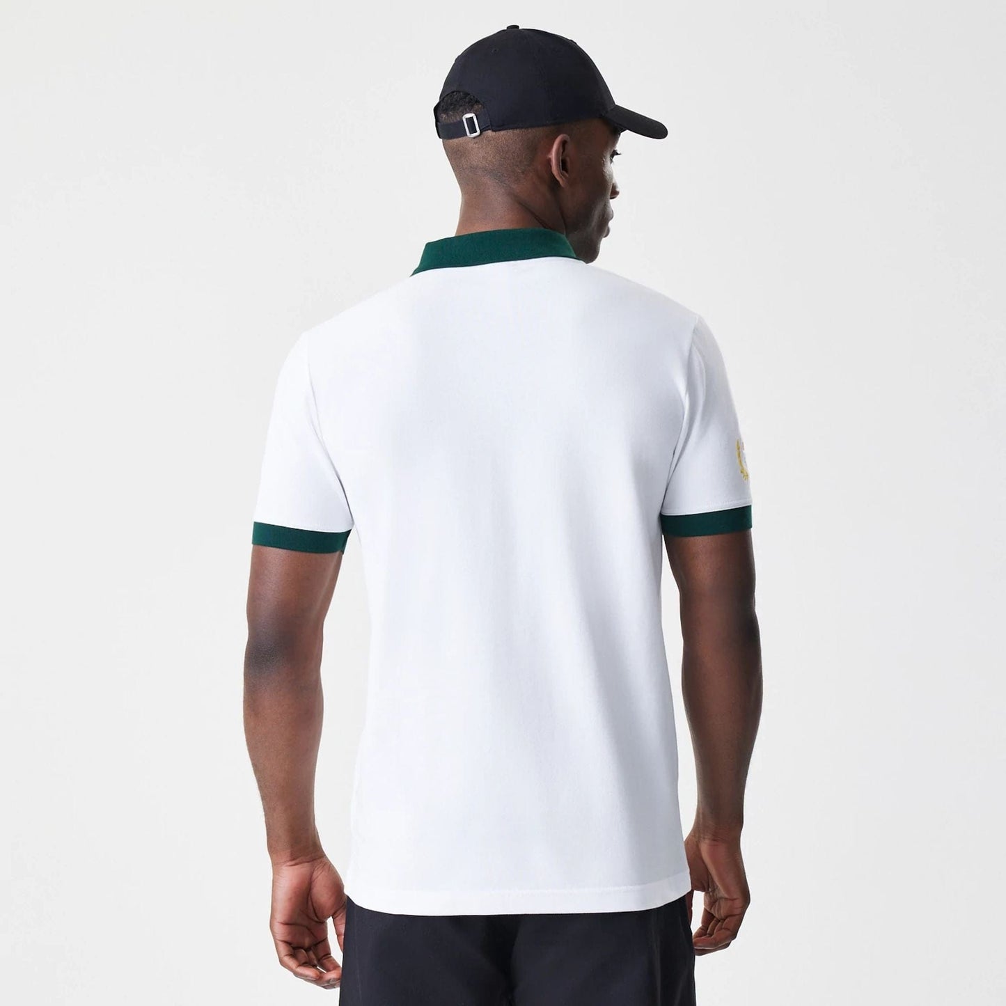 The Male model is wearing Caddyshack BushWood White Polo T-Shirt 2