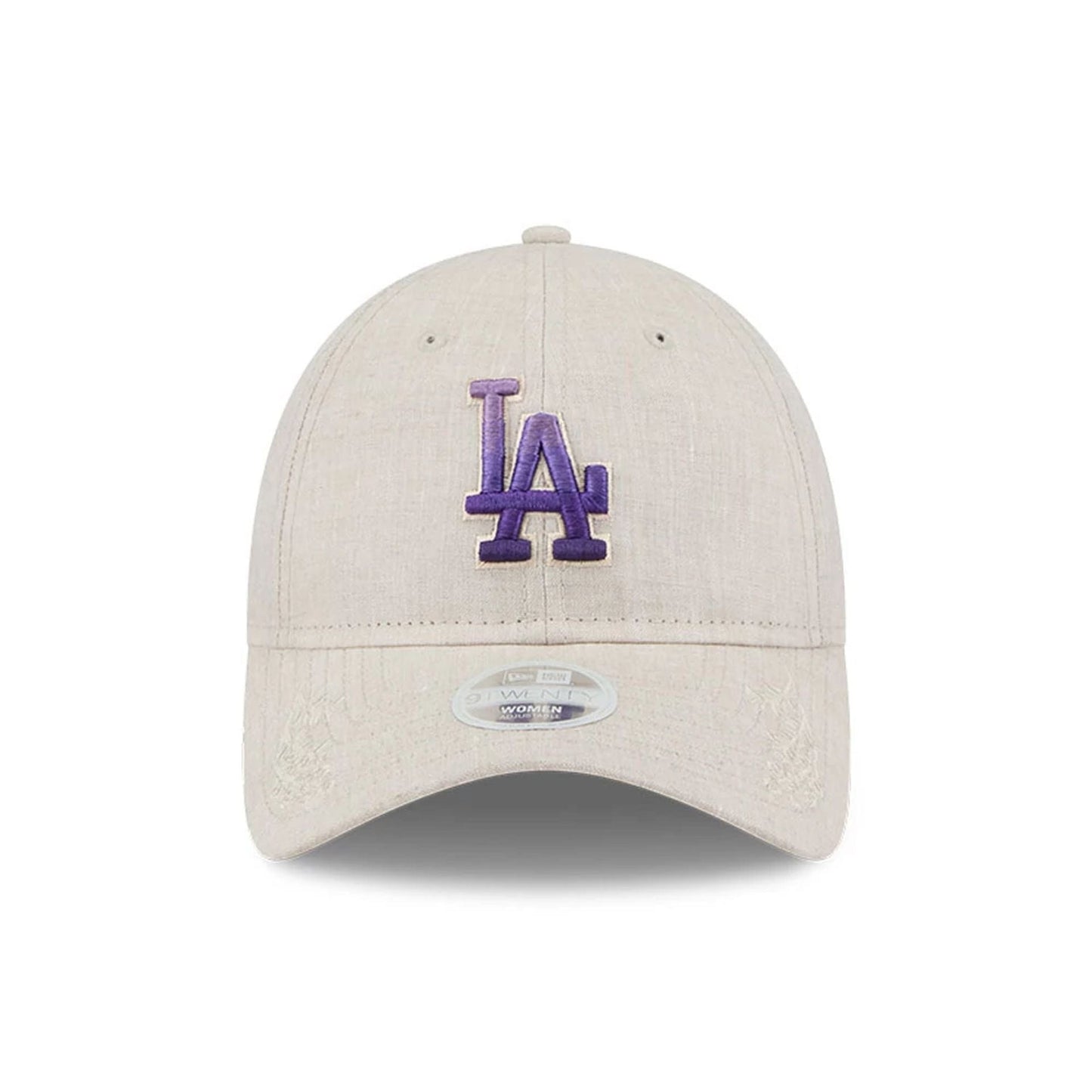 This is a LA Dodgers Floral Visor Open Beige 9TWENTY Adjustable Cap 2