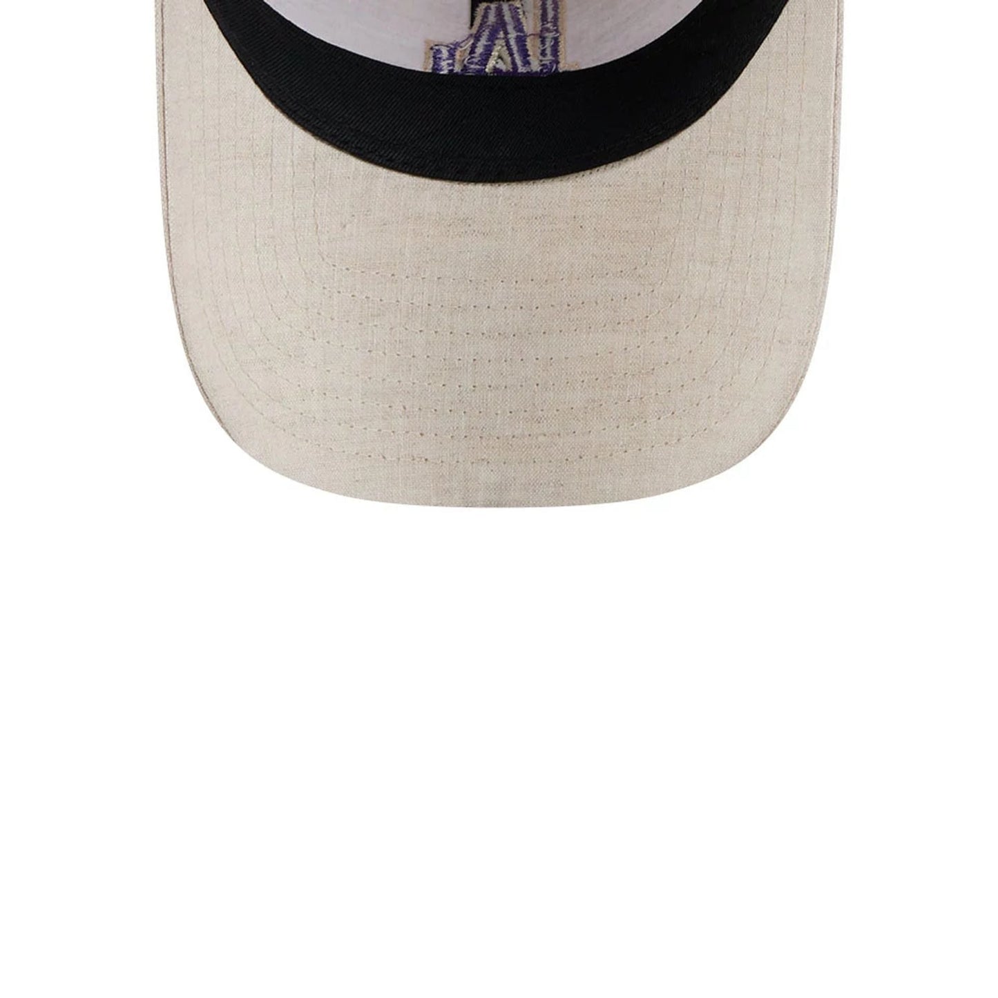 This is a LA Dodgers Floral Visor Open Beige 9TWENTY Adjustable Cap 7