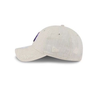 This is a New York Yankees Floral Visor Open Beige 9TWENTY Adjustable Cap 4