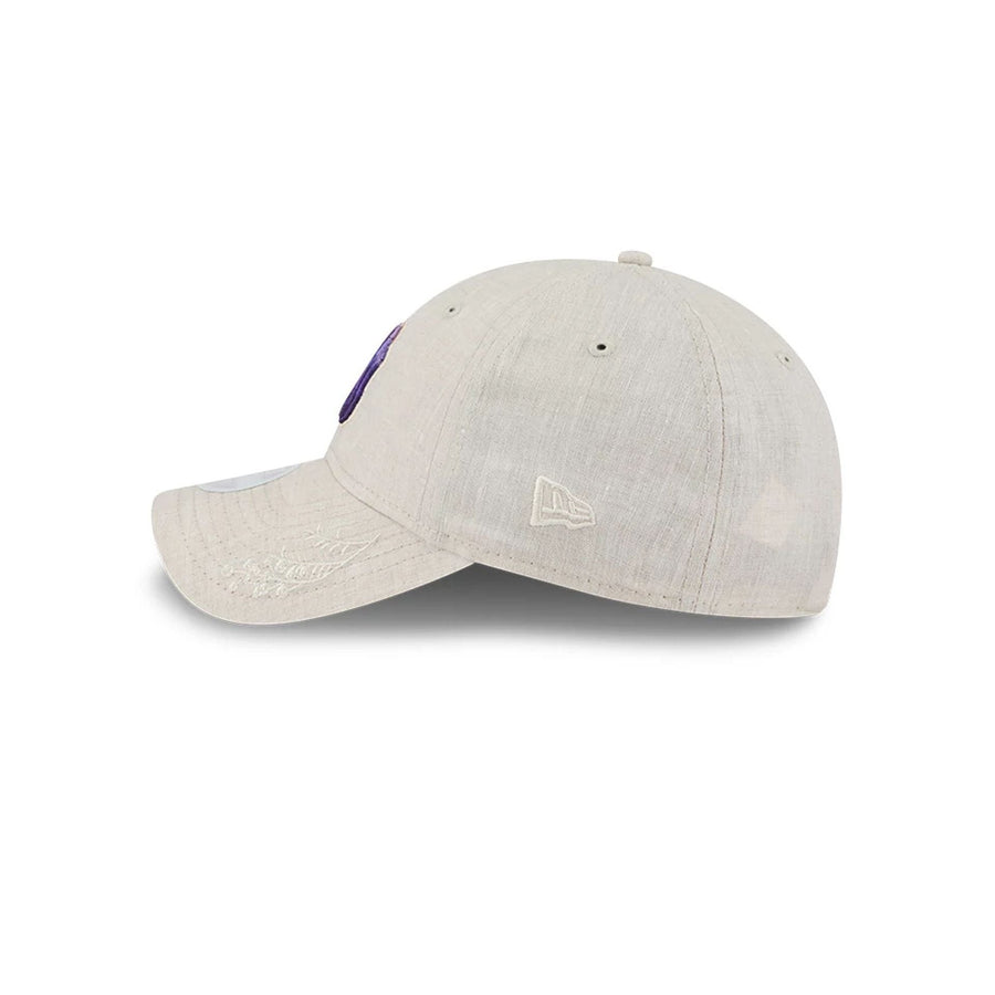 This is a New York Yankees Floral Visor Open Beige 9TWENTY Adjustable Cap 4