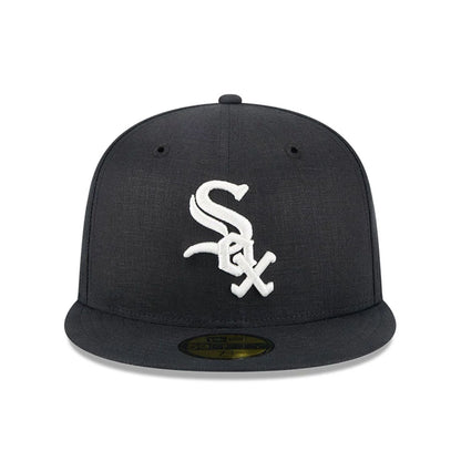 This is a Chicago White Sox Team Linen Black 59FIFTY Fitted Cap 3