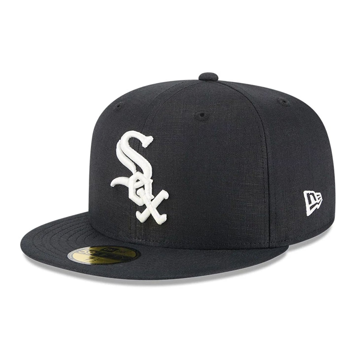 This is a Chicago White Sox Team Linen Black 59FIFTY Fitted Cap 4