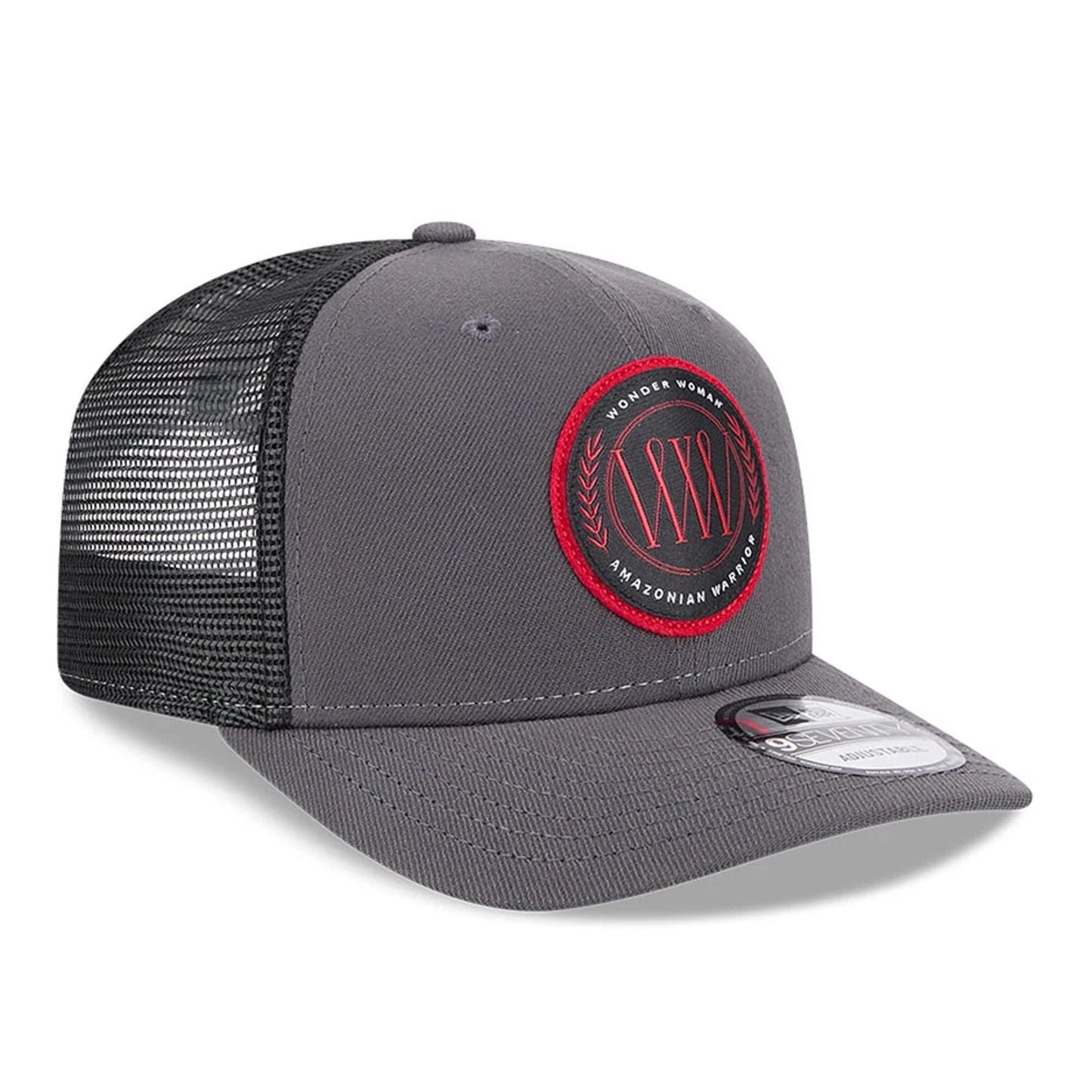 This is a Wonder Woman Dark Grey 9SEVENTY Stretch Snap Adjustable Cap 4