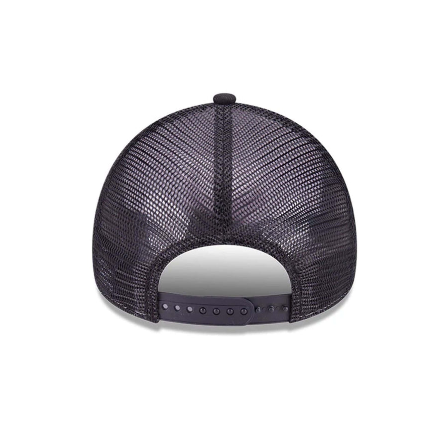 This is a MoneyGram  Haas F1 Black 9FORTY E-Frame Trucker Adjustable Cap 6