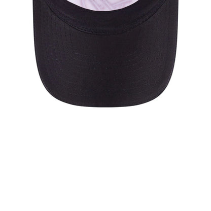 This is a MoneyGram  Haas F1 Black 9FORTY E-Frame Trucker Adjustable Cap 7