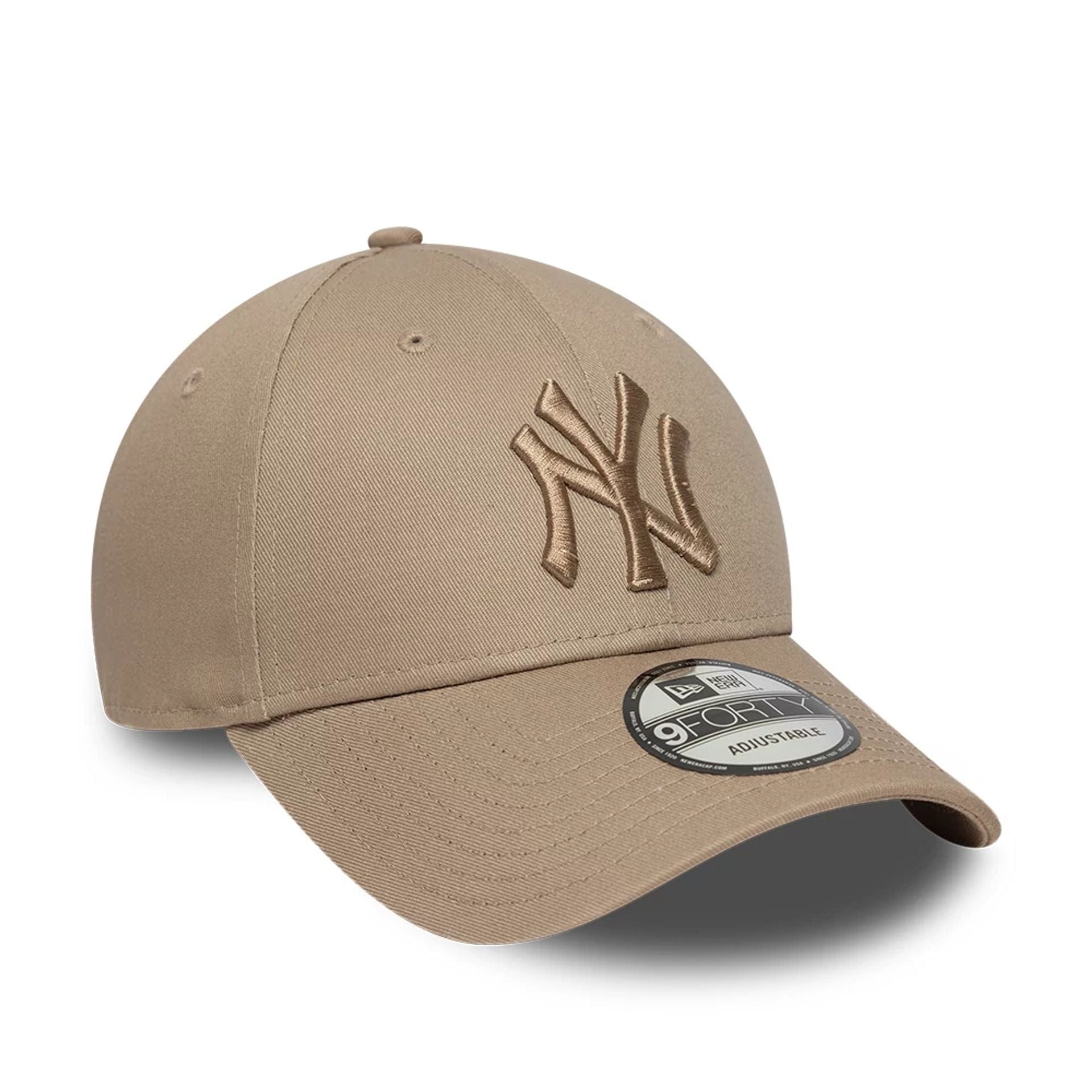 This is a New York Yankees MLB League Essential Pastel Brown 9FORTY Adjustable Cap 3