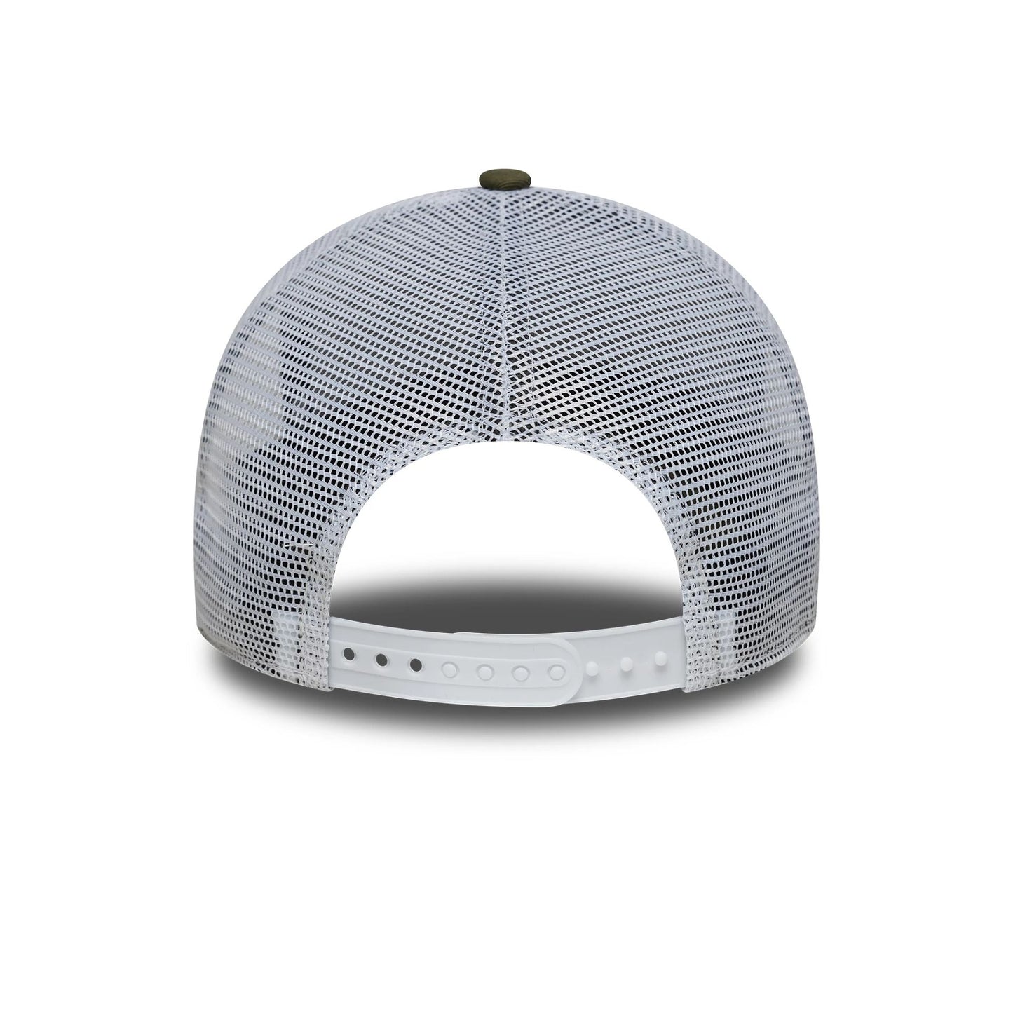 This is a New York Yankees MLB League Essential Dark Green 9FORTY E-Frame Trucker Adjustable Cap 4