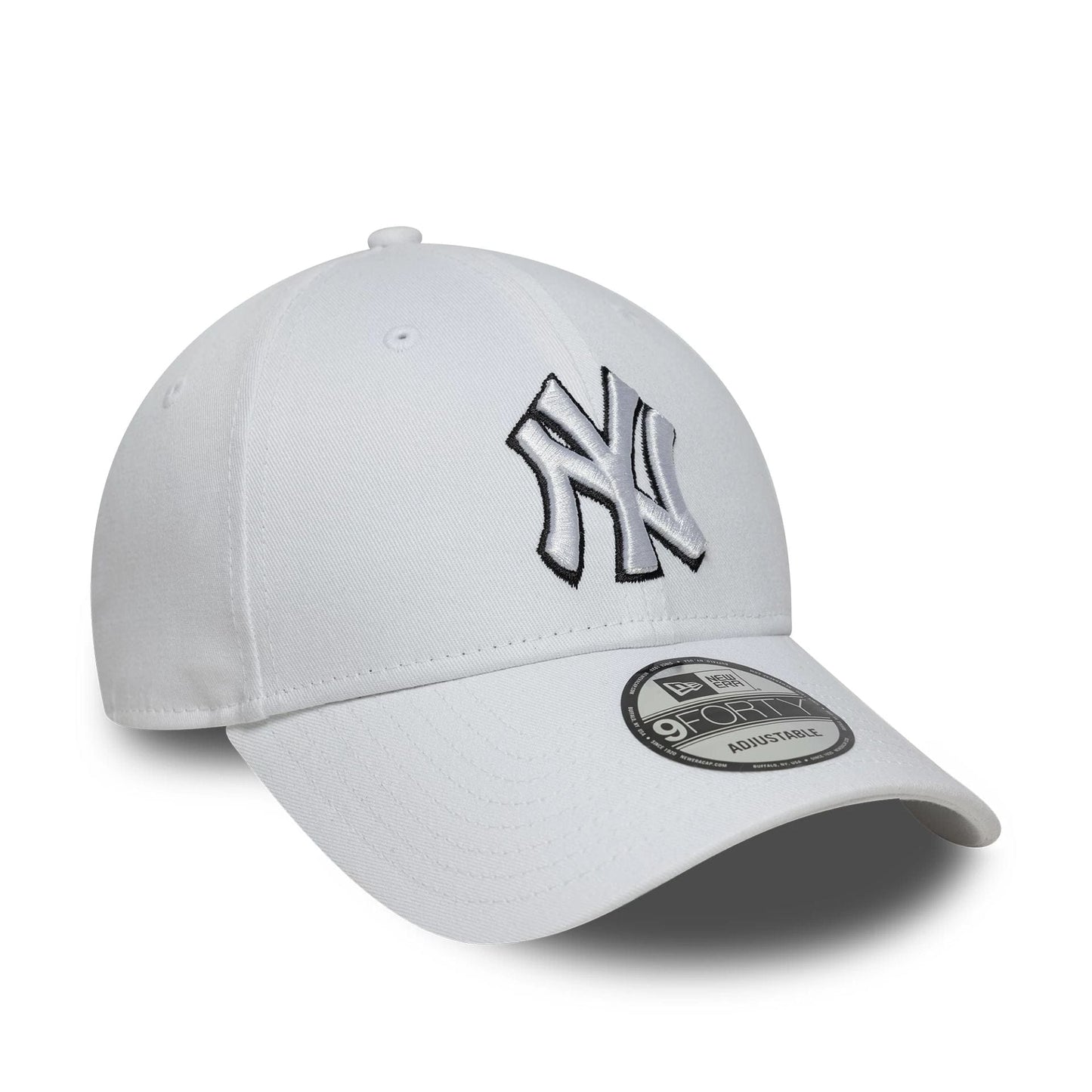 This is a New York Yankees MLB Outline White 9FORTY Adjustable Cap 3