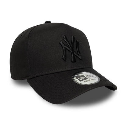 This is a New York Yankees MLB League Essential Black on Black 9FORTY E-Frame Adjustable Cap 3