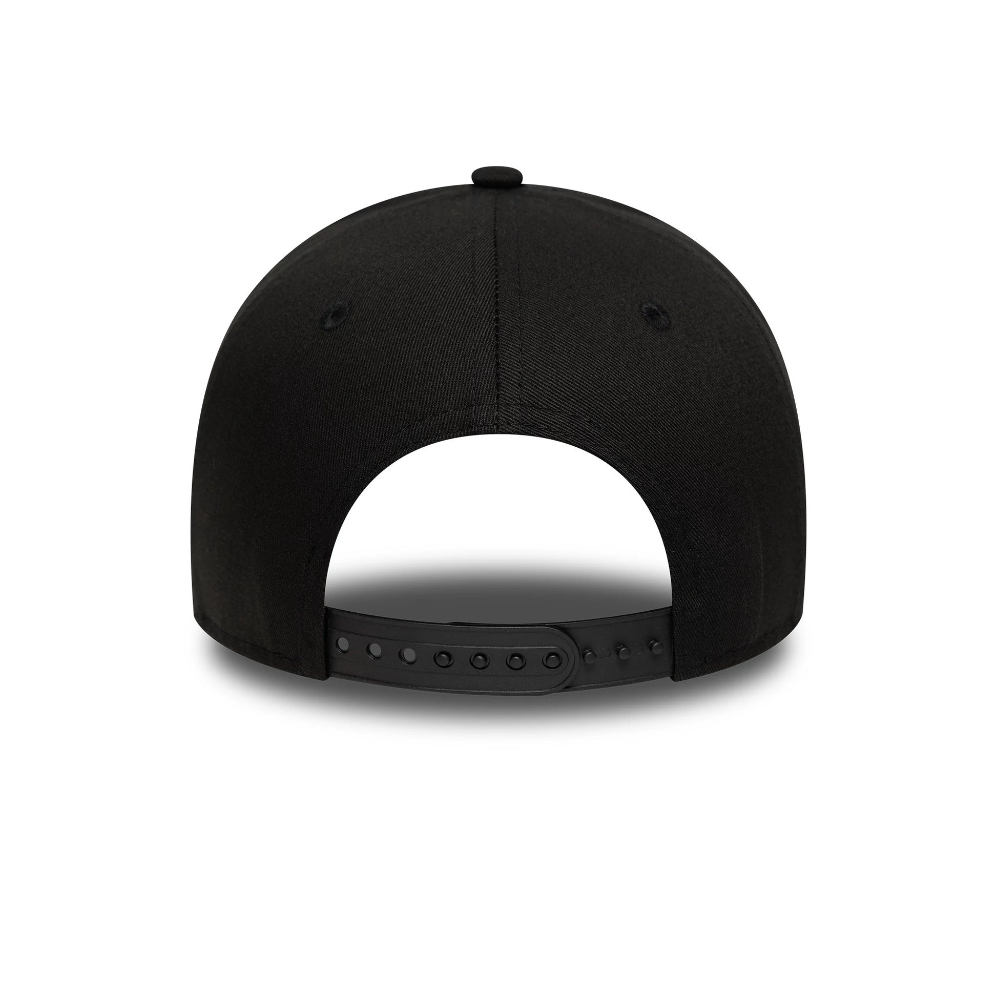 This is a New York Yankees MLB League Essential Black on Black 9FORTY E-Frame Adjustable Cap 4