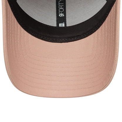This is a New York Yankees Womens MLB Mini Logo Pastel Pink 9FORTY Adjustable Cap 5