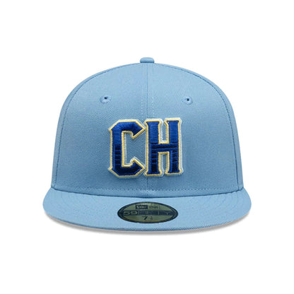 This is a Charros De Jalisco Mexico LMB On Field Pastel Blue 59FIFTY Fitted Cap 2