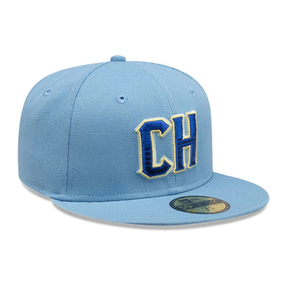 This is a Charros De Jalisco Mexico LMB On Field Pastel Blue 59FIFTY Fitted Cap 3