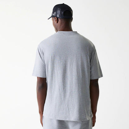 The Male model is wearing New York Yankees MLB League Essential Grey Oversized T-Shirt 2