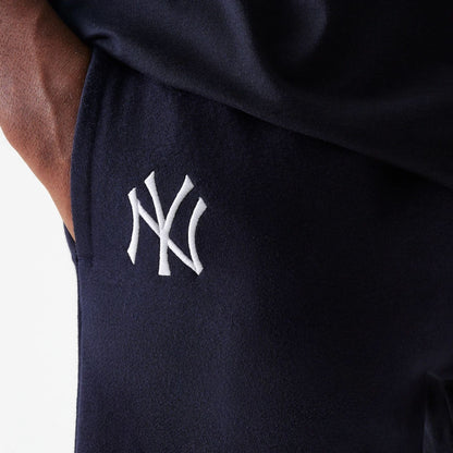 The Male model is wearing New York Yankees MLB League Essential Navy Shorts 4