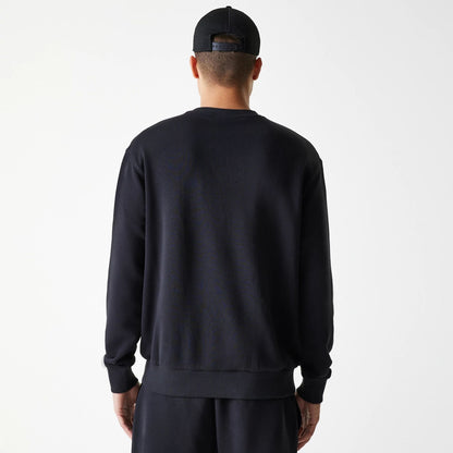 The Male model is wearing New York Yankees MLB League Essential Black Crew Neck Sweater 2
