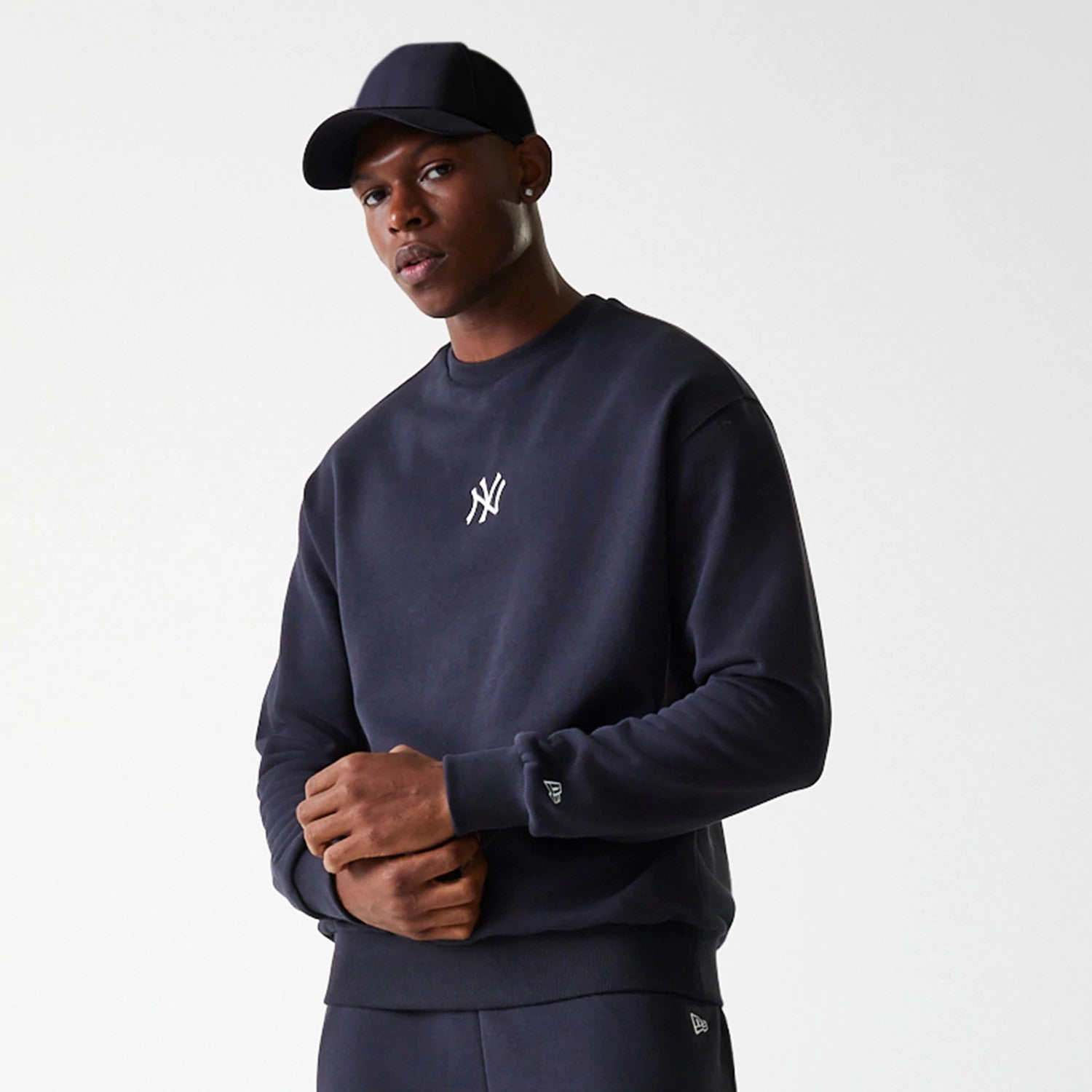 MLB French Terry New York Yankees Navy Crew Neck Sweater | NEC EU