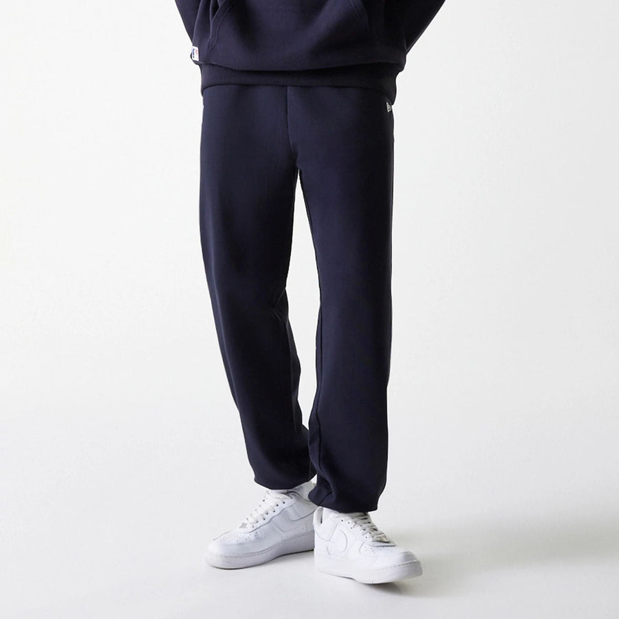 The Male model is wearing New York Yankees MLB League Essential Midi Navy Joggers 3