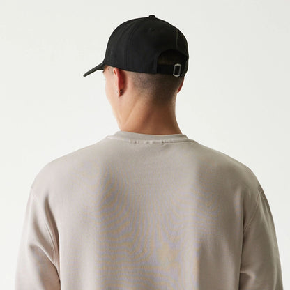 The Male model is wearing New York Yankees MLB League Essential Midi Cream Oversized Crew Neck Sweater 7