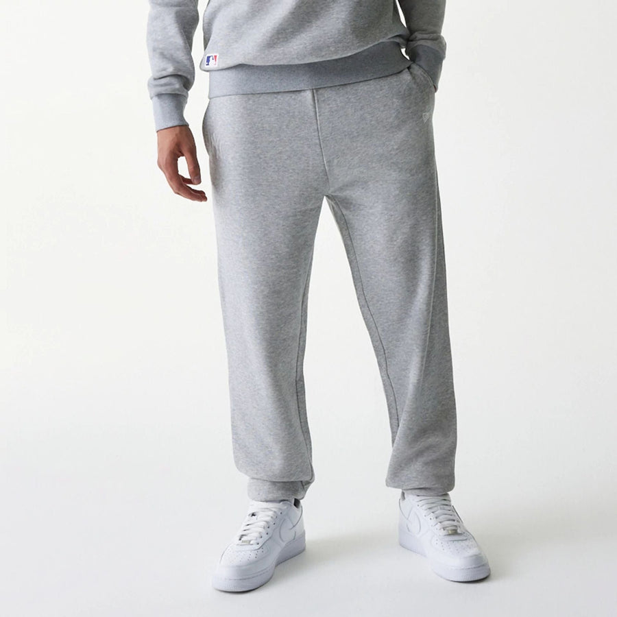 The Male model is wearing New York Yankees MLB League Essential Grey Joggers 6