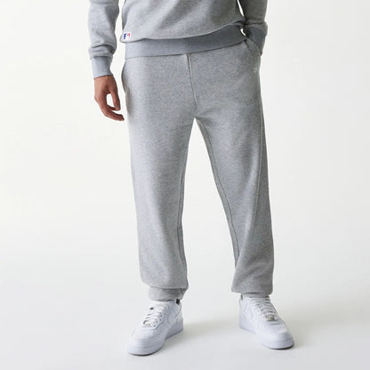 The Male model is wearing New York Yankees MLB League Essential Grey Joggers 6