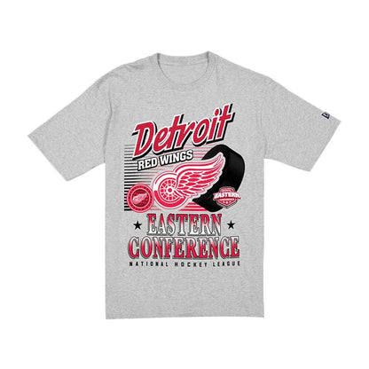 The Male model is wearing Detroit Red Wings NHL Sport Classic Grey T-Shirt 6