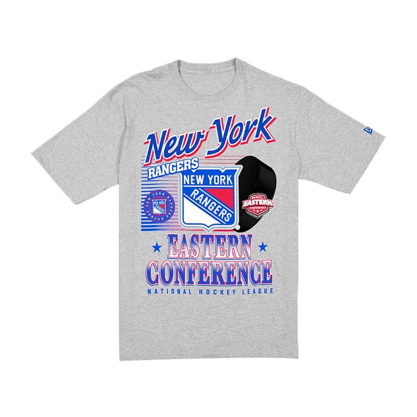 The Male model is wearing New York Rangers NHL Sport Classic Grey T-Shirt 6