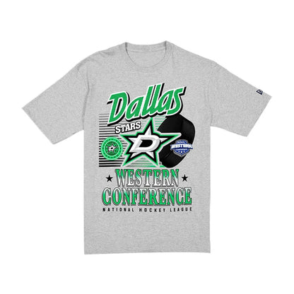The Male model is wearing Dallas Stars NHL Sport Classic Grey T-Shirt 6